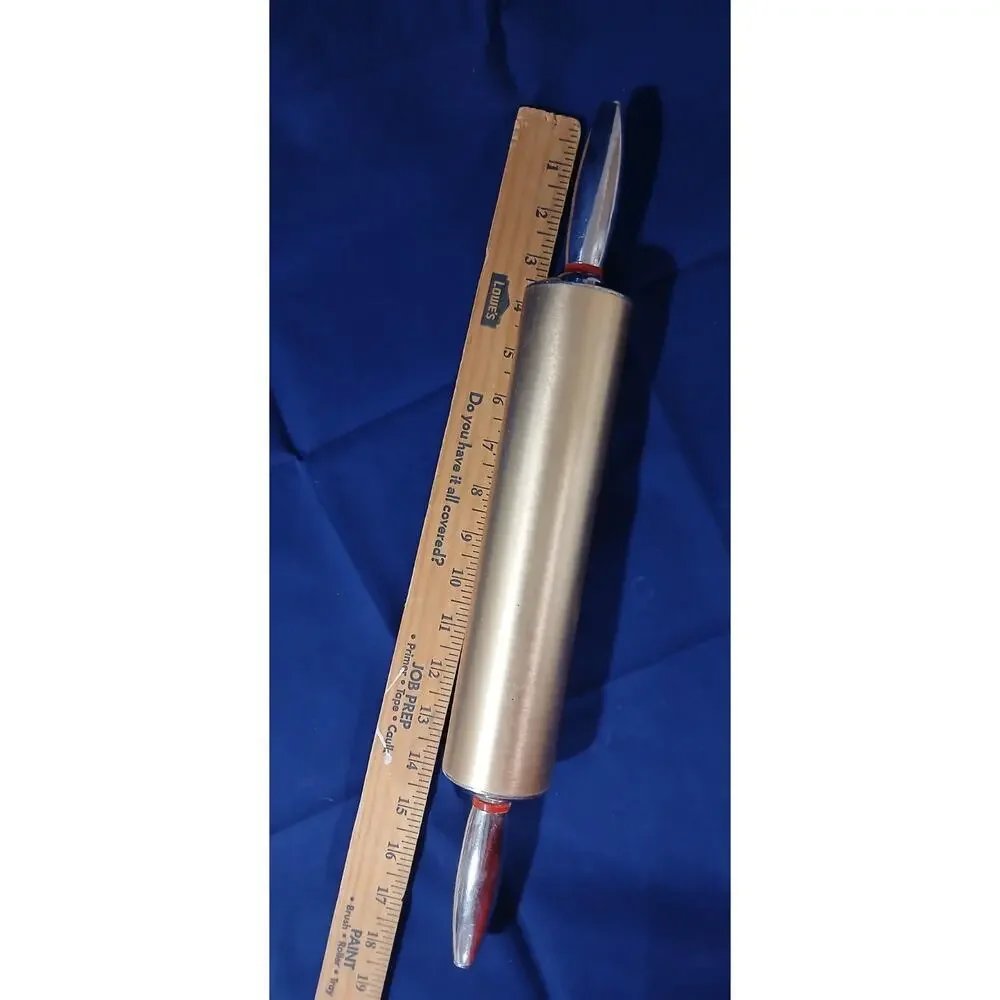 MCM Aluminum Rolling Pin in Gold Color with Polished Handles - 22oz 18
